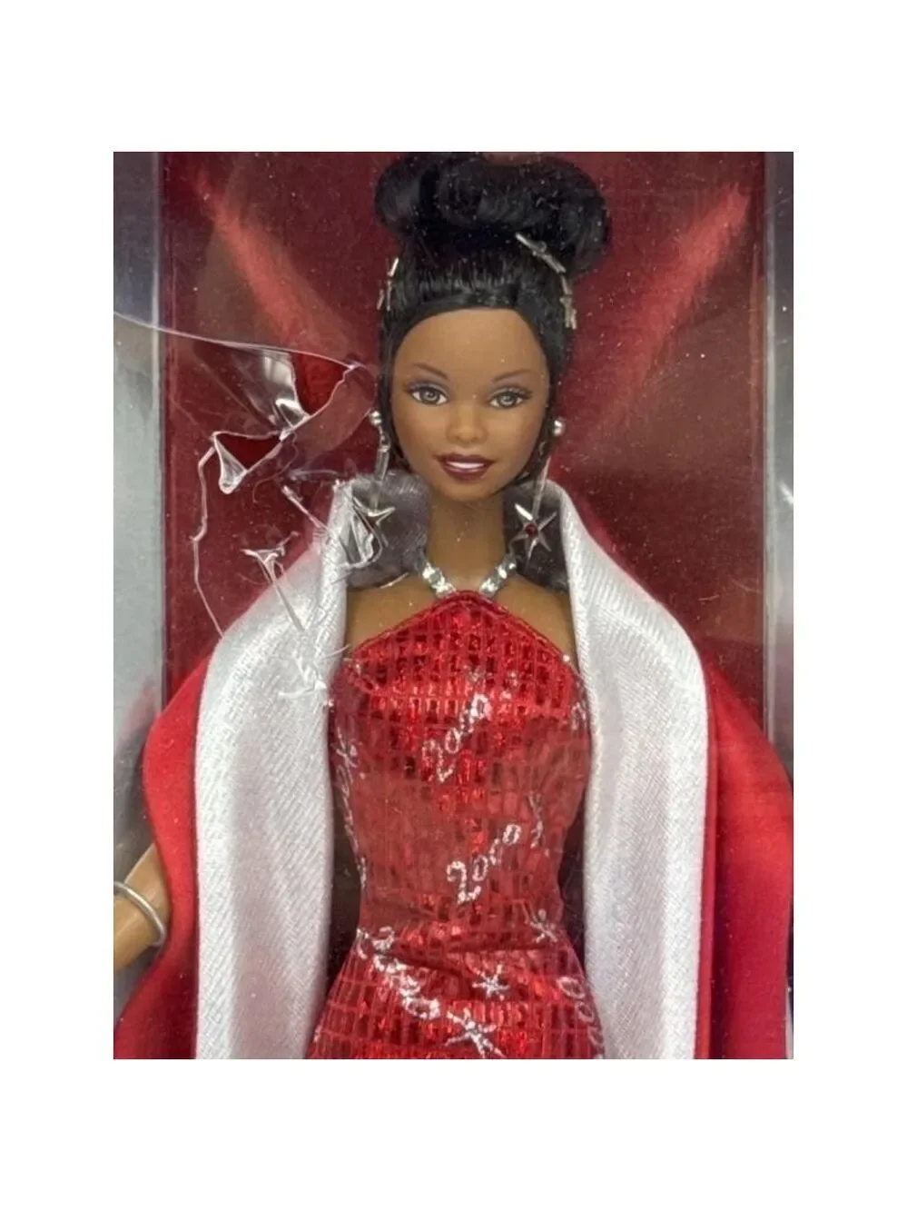 Barbie Collector Edition Mattel African-American Y2K Red Iconic Dress